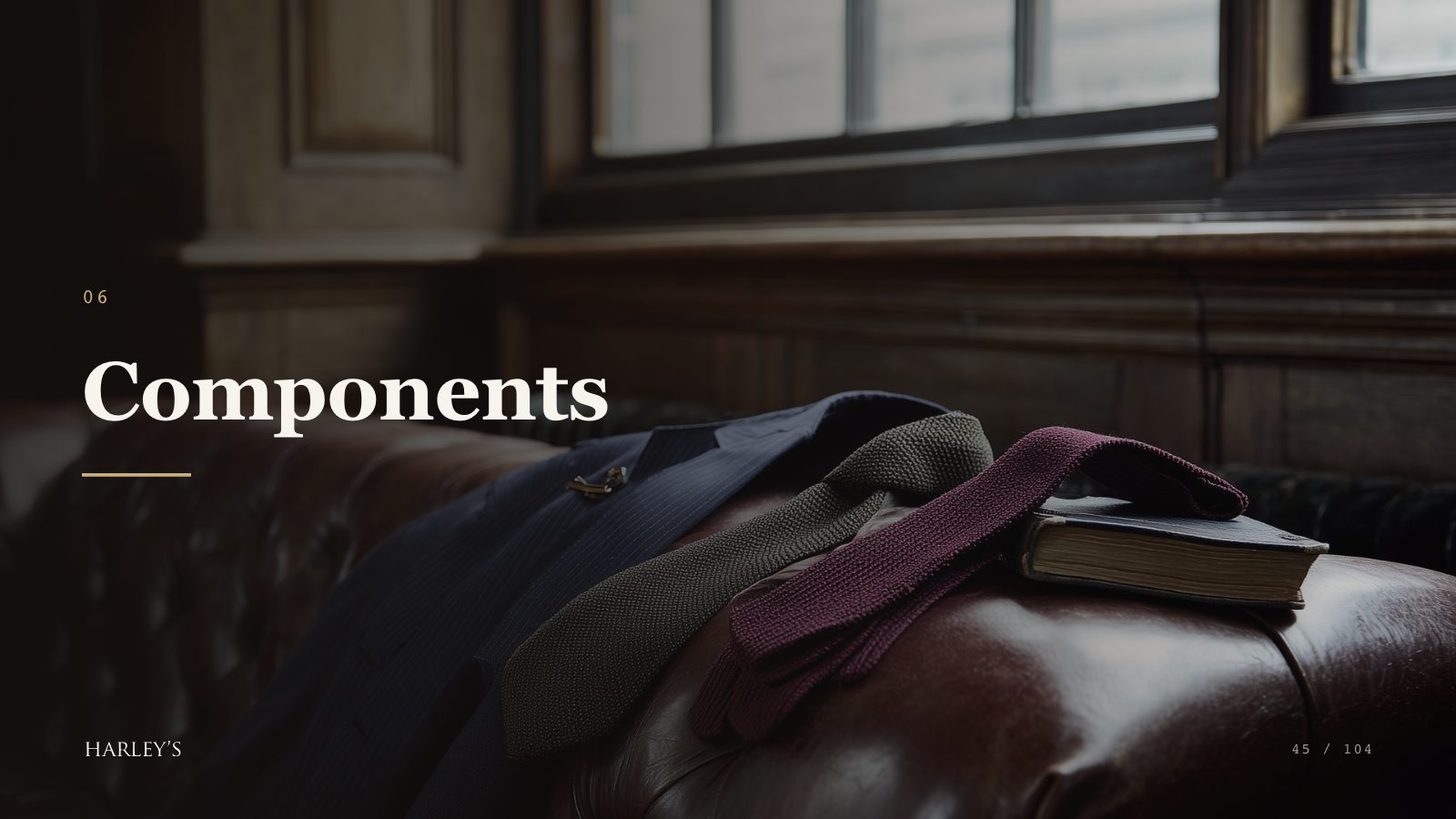 Harley’s brand book slide 46 of 106: Components