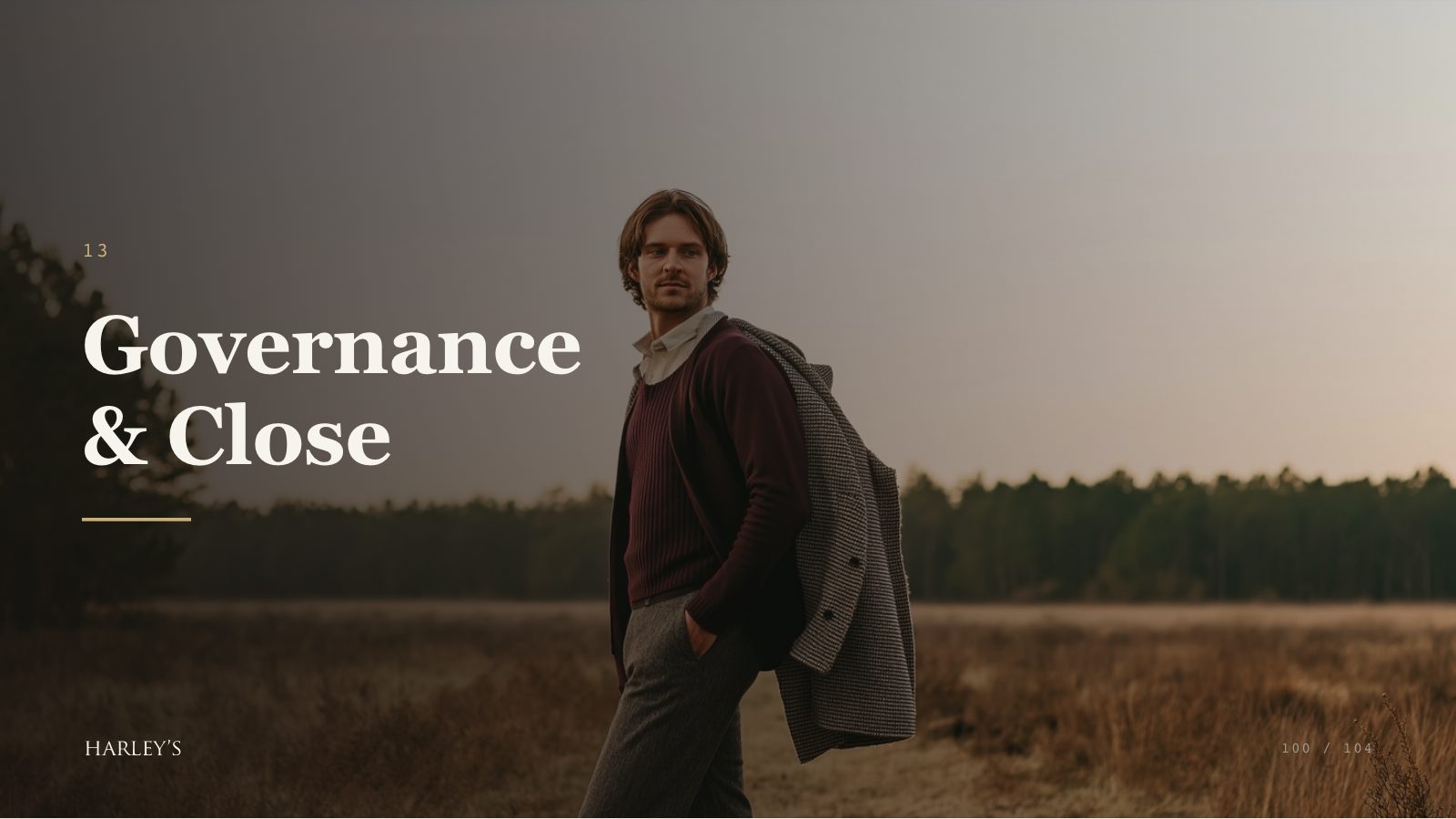 Harley’s brand book slide 101 of 106: Governance & Close