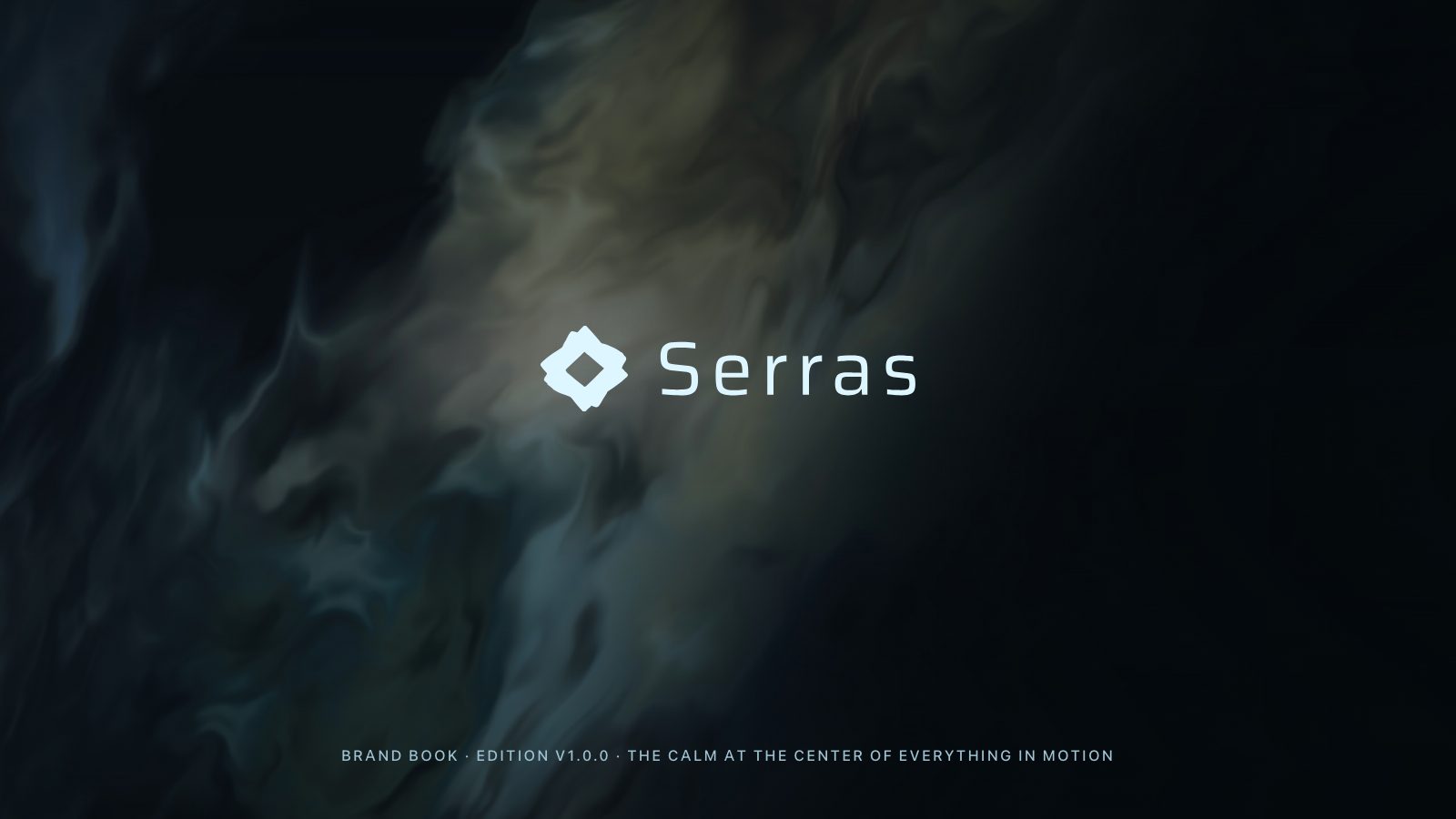 Serras brand book slide 1 of 107: SERRAS Brand Book — Edition v1.0.0