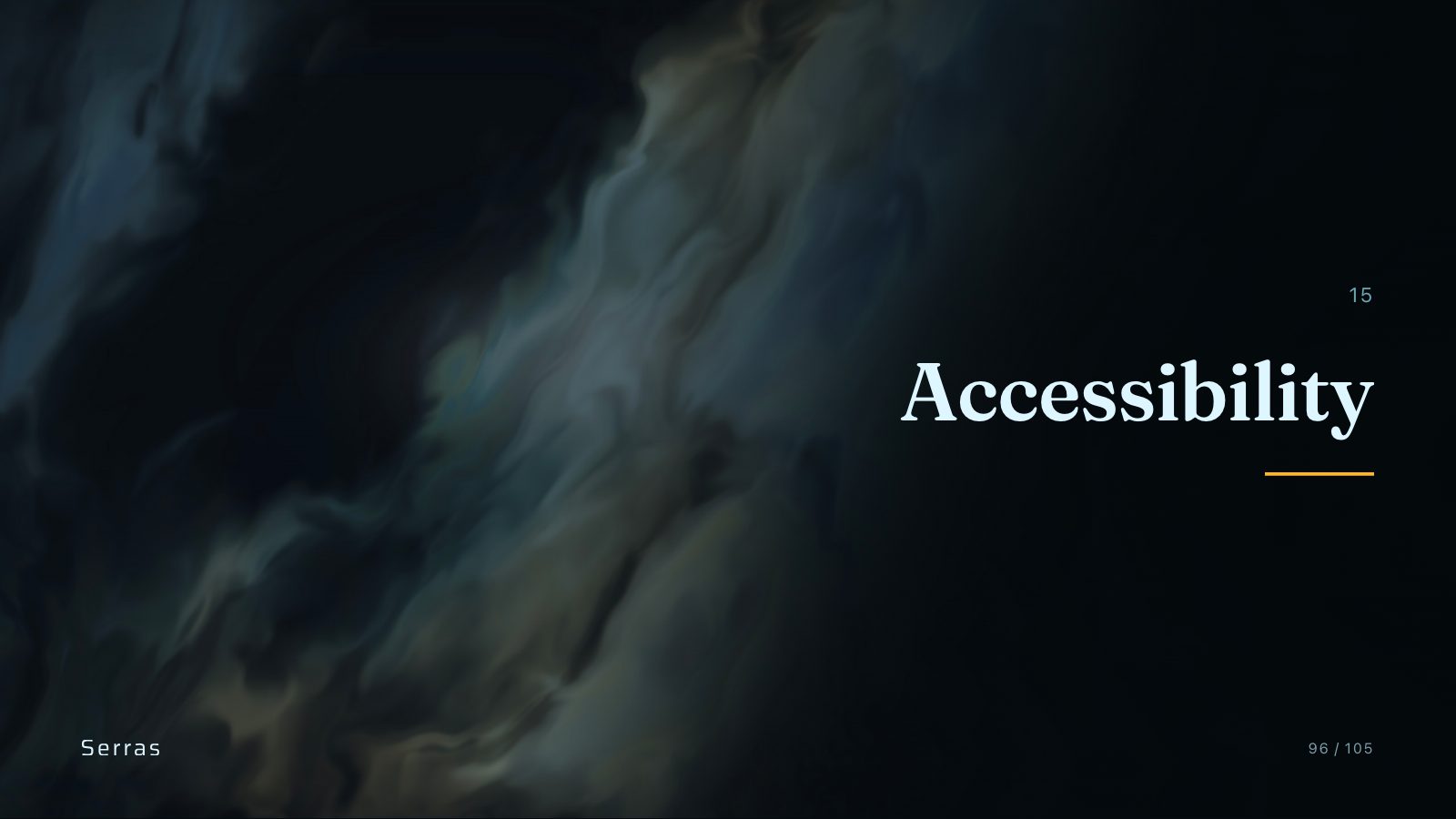 Serras brand book slide 97 of 107: Accessibility