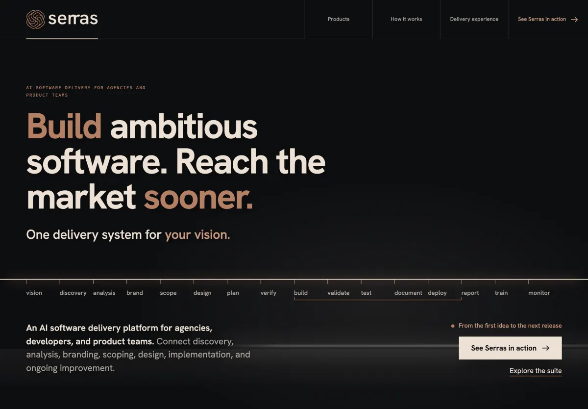 serras.ai, the public site.