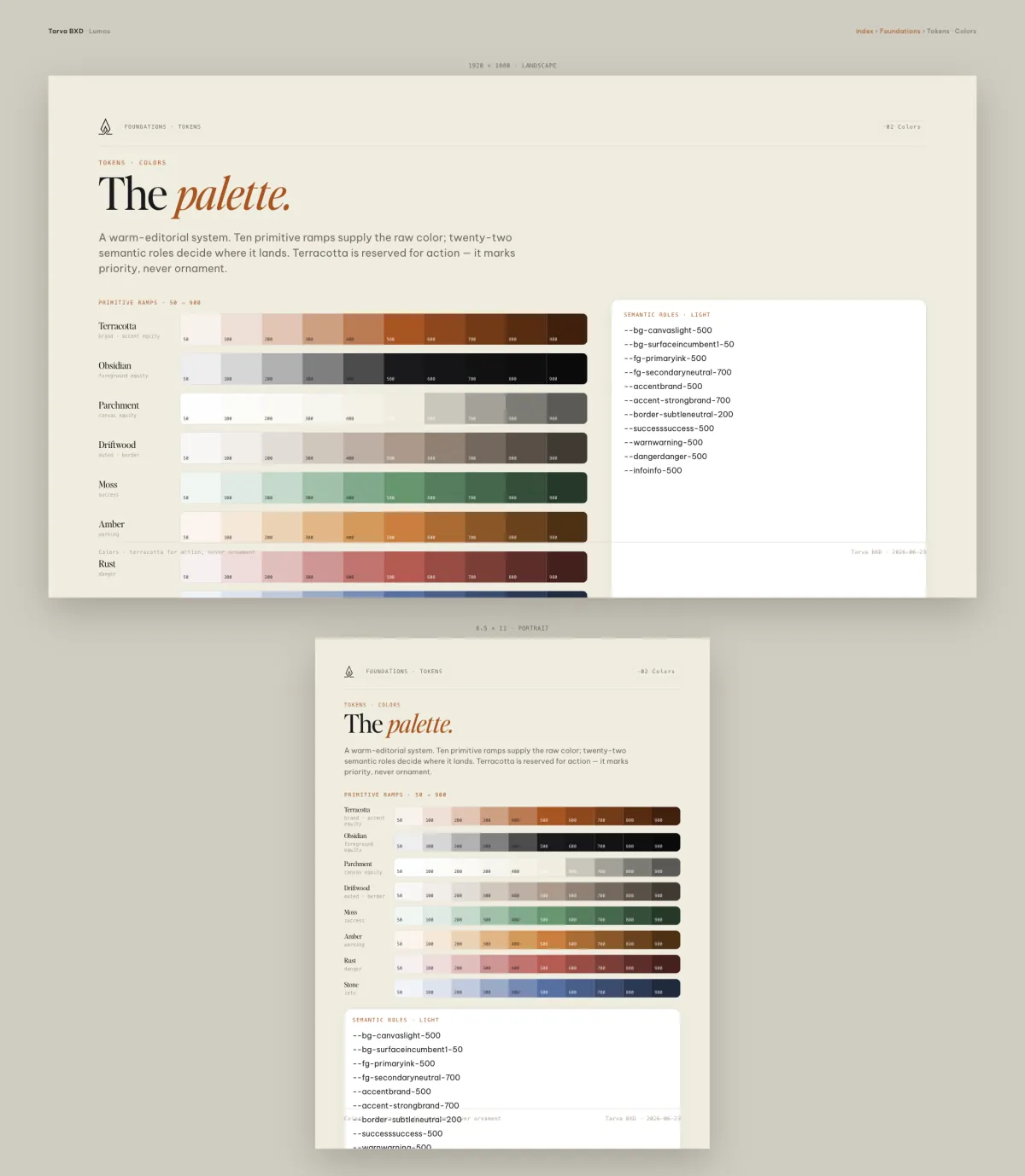 @tarva/ui: palette